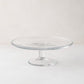 Clear Klara Small Glass Cake Stand, 9.5"Dia. x 4"H, simple timeless design.