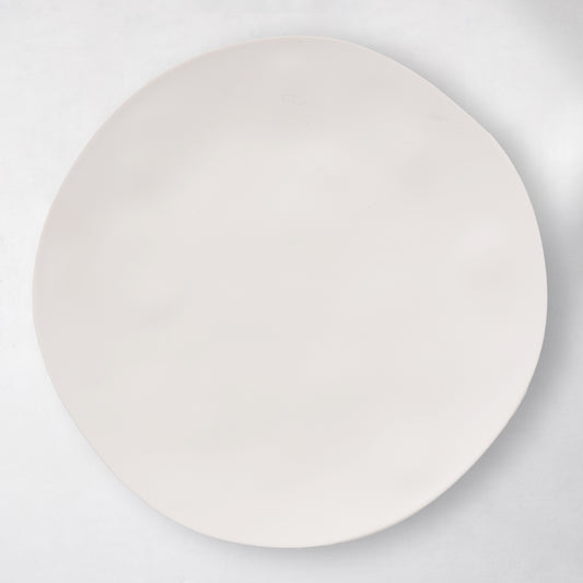 Laguna Melamine Dinner Plate, 10.5"Dia, ivory, microwave safe.