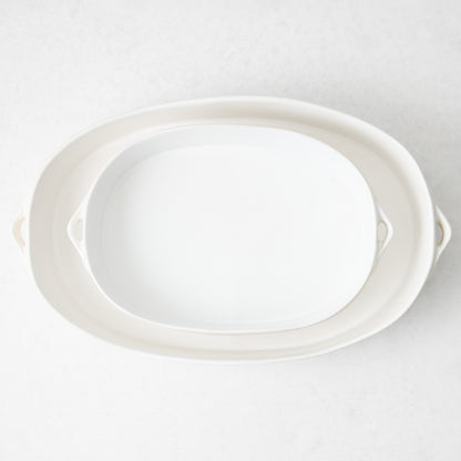 Large Lisbon Stoneware Oval Baker