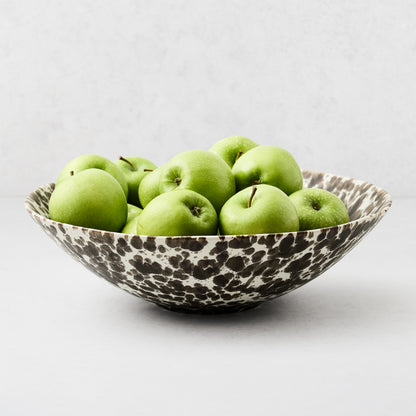 Large Nuno Splatter Stoneware Serve Bowl