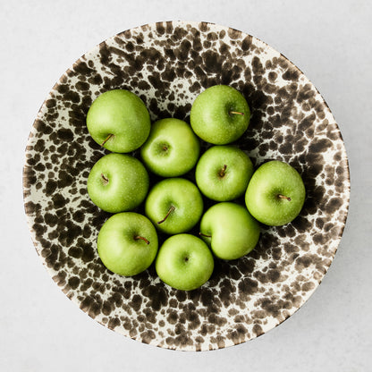 Large Nuno Splatter Stoneware Serve Bowl
