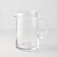 Large Oxford clear glass pitcher with hand-molded rim and handle.