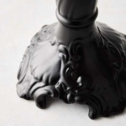 Large Tosca Matte Black Ceramic Candlestick