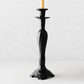 Large Tosca Matte Black Ceramic Candlestick