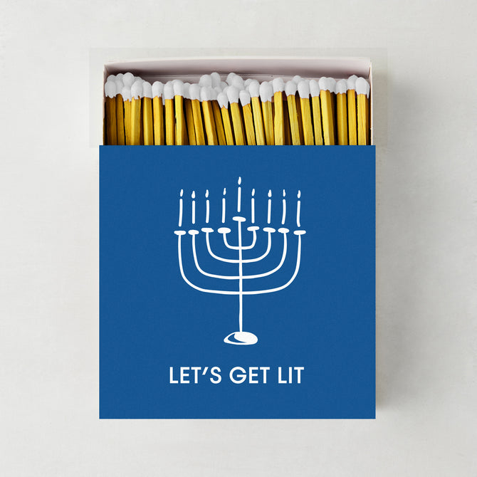"Let's Get Lit" Oversized Hanukkah Matches