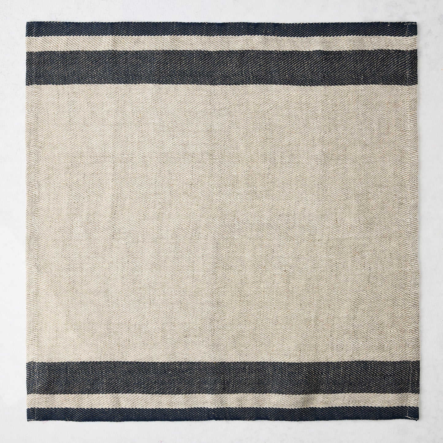 Lexington Blue Stripe Border Napkin
