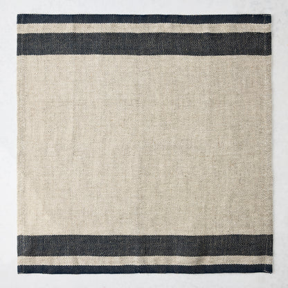 Lexington Blue Stripe Border Napkin
