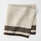 Lexington Chocolate Brown Stripe Border Napkin