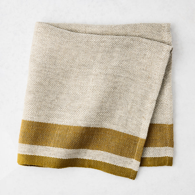 Lexington Gold Stripe Border Napkin
