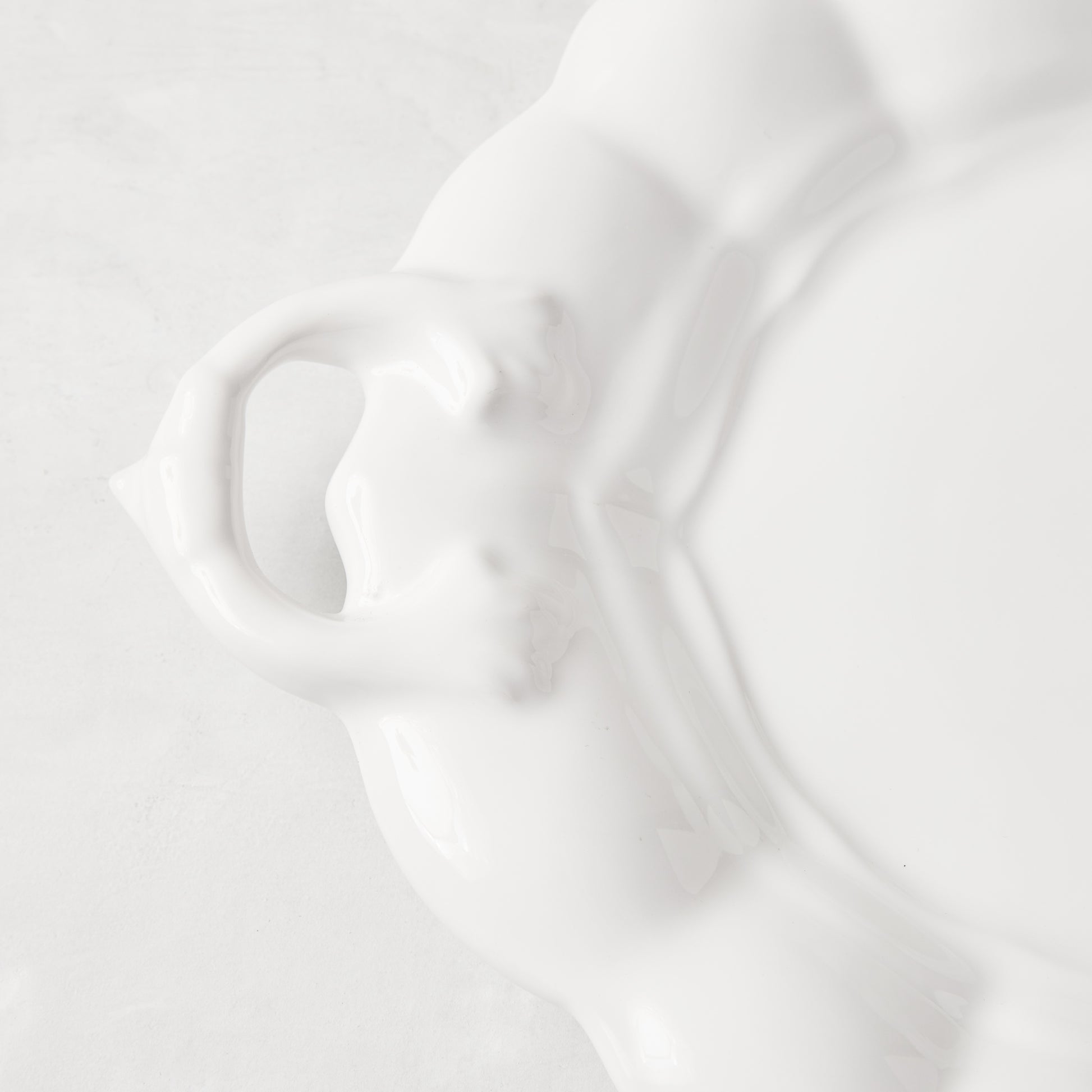 White Liberty Oval Ceramic Serving Platter with decorative handles and French detailing.