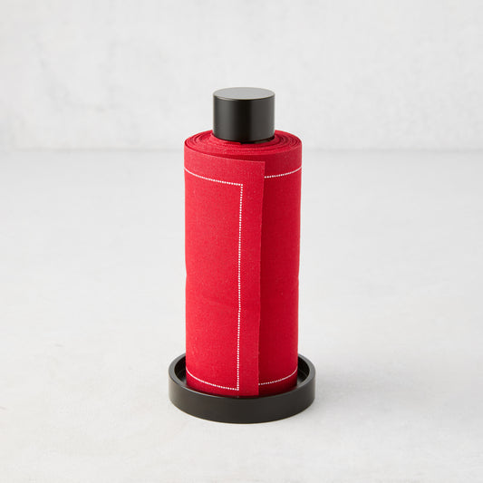Lipstick Red Tear-Off Cotton Napkins and Napkin Holder Gift Set