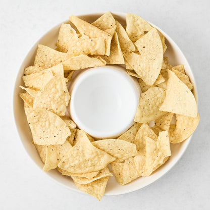 Lisbon Stoneware Chip and Dip Bowl