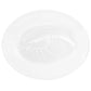 White Ceramic Lobster-Embossed Oval Serving Platter