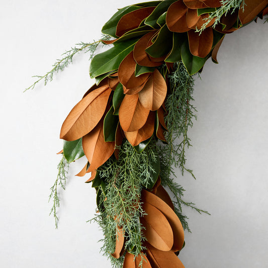 Magnolia with Carolina Sapphire Garland