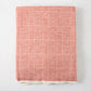Mandarin orange Sutton Houndstooth throw blanket, 51"x67", cotton-acrylic blend, raw edge.