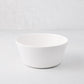 White ceramic spiral serve bowl, handmade earthenware, 8.27"Dia x 3.54"H.
