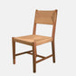 Megan Woven Dining Chair: natural cord seat and back on a solid reclaimed teak frame.