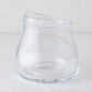 Clear, mouth-blown glass Mia Scissor-Cut Round Vase with an artisan-sheared, irregular rim.