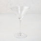 Clear glass Midtown Martini Glass, 8.5"H, 8oz, with wide brim and conical bowl.