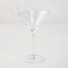 Clear glass Midtown Martini Glass, 8.5"H, 8oz, with wide brim and conical bowl.