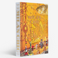 Milan Chic silk hardcover book with vibrant yellow abstract art cover and gold title.