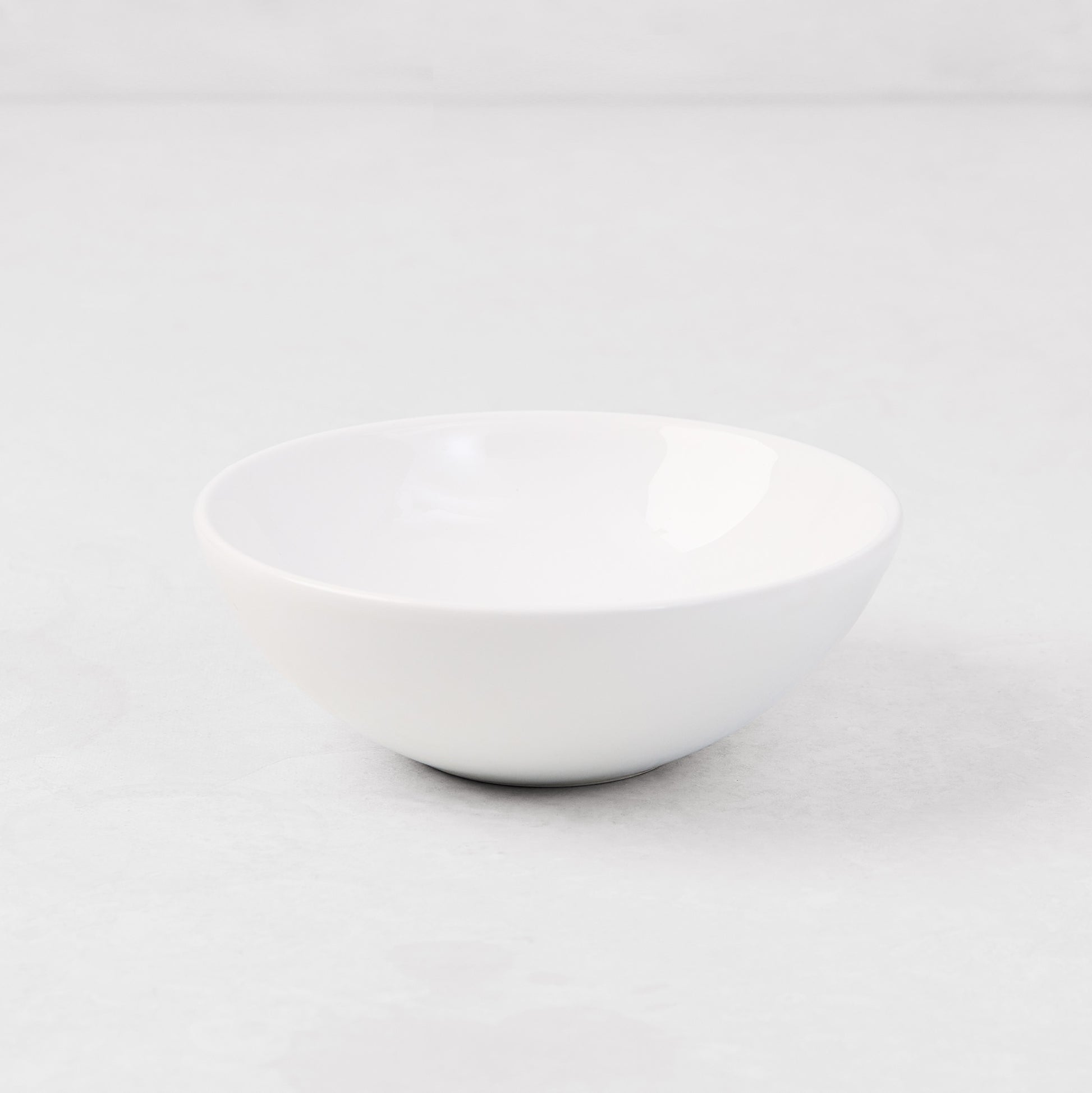 HG Mini Ceramic Dipping Bowl, creamy white, simple shape, clean edges, 5" Dia.