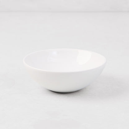 HG Mini Ceramic Dipping Bowl, creamy white, simple shape, clean edges, 5" Dia.