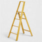 Hudson Grace mustard yellow Hasegawa Lucano 4-step ladder with a minimalist aluminum and steel design.
