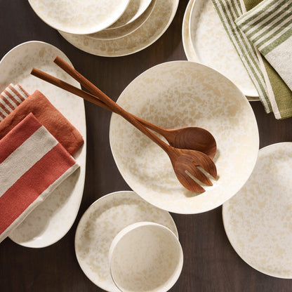 Natural Nuno Splatter Stoneware Dinner Plate