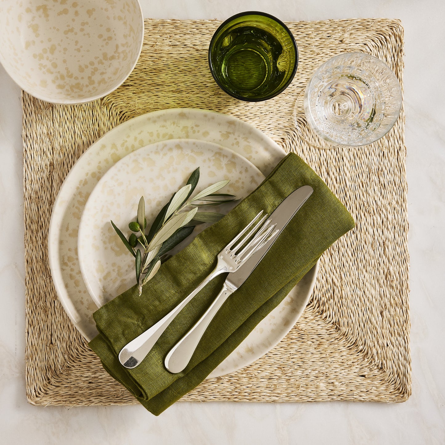 Natural Nuno Splatter Stoneware Dinner Plate