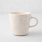 Natural Nuno Splatter Stoneware Mug, pale cream with beige splatter, 3.3"Dia x 4.5"H.