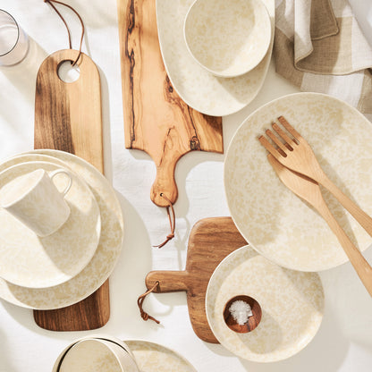 Natural Nuno Splatter Stoneware Dinner Plate