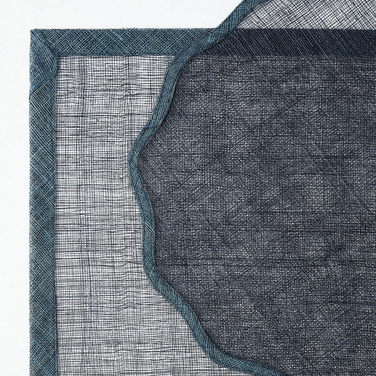 Navy Blue Tonal Newport Scallop Placemat