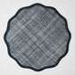 Navy Blue Tonal Newport Scallop Placemat