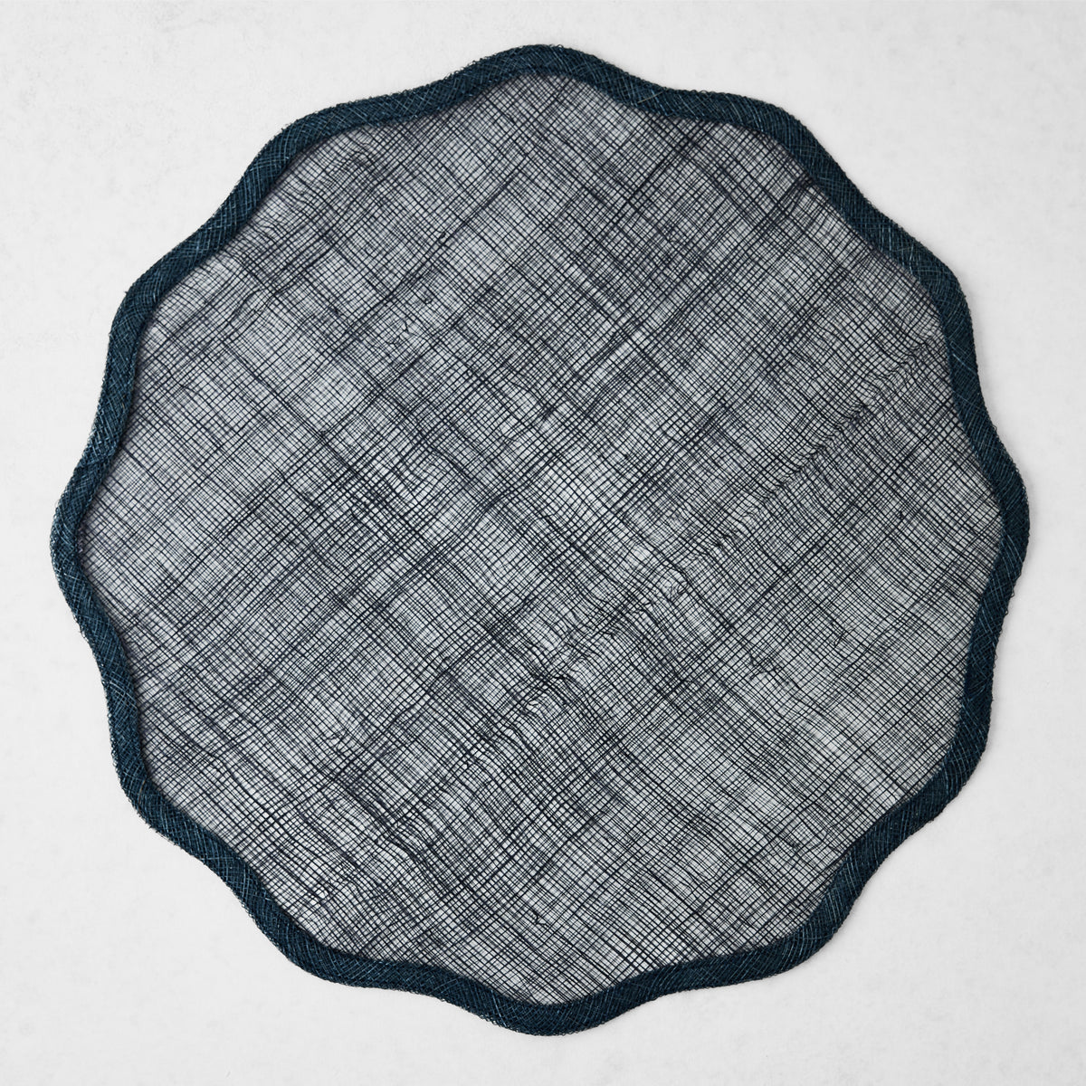 Navy Blue Tonal Newport Scallop Placemat