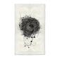 Black and white Nest Study #3 print on textured Nepalese handmade paper, featuring a detailed bird's nest.