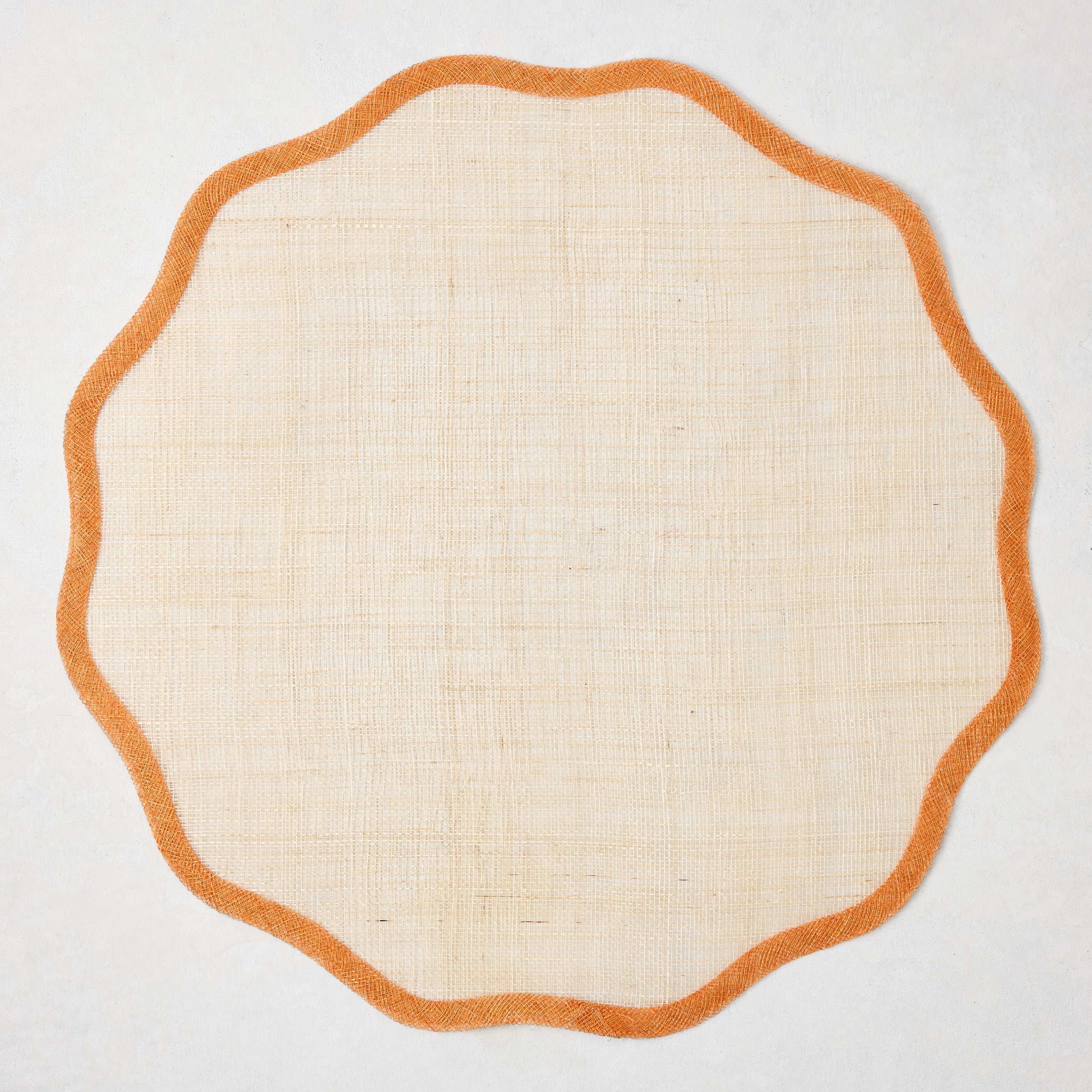 Newport Orange Scalloped Placemat - Hudson Grace