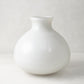 Opaque White Bucca Glass Vase