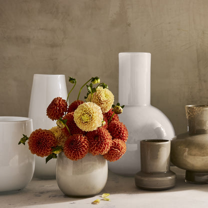 Opaque White Margaux Glass Vase