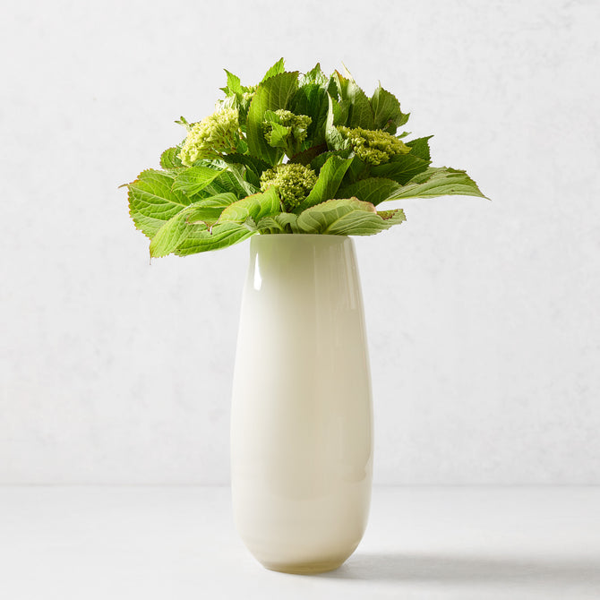 Opaque White Margaux Glass Vase