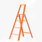 Orange Lucano Hasegawa 4-step lightweight ladder, aluminum and steel with matte paint finish.