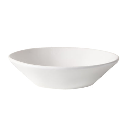 HG Organic Collection 9" creamy white ceramic low bowl with subtle organic edges.