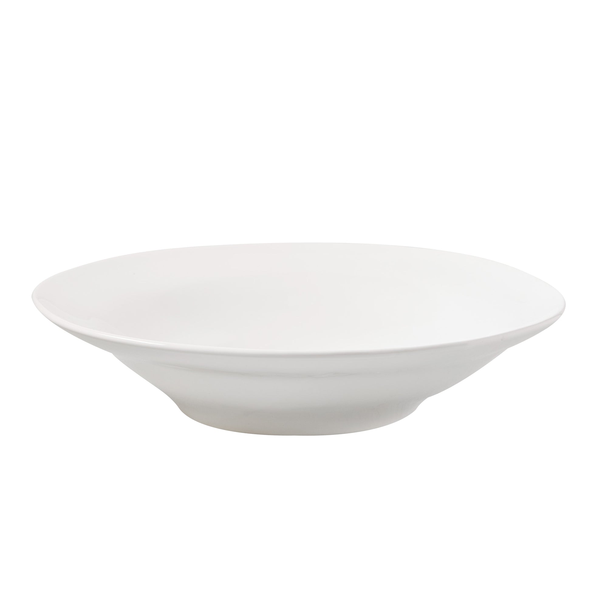 Organic Ceramic Serve Bowl, creamy white, 16" diameter, with subtle organic edges.