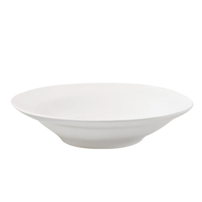 Organic Ceramic Serve Bowl, creamy white, 16" diameter, with subtle organic edges.