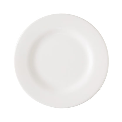HG Original 10" creamy white ceramic salad plate with clean edges.