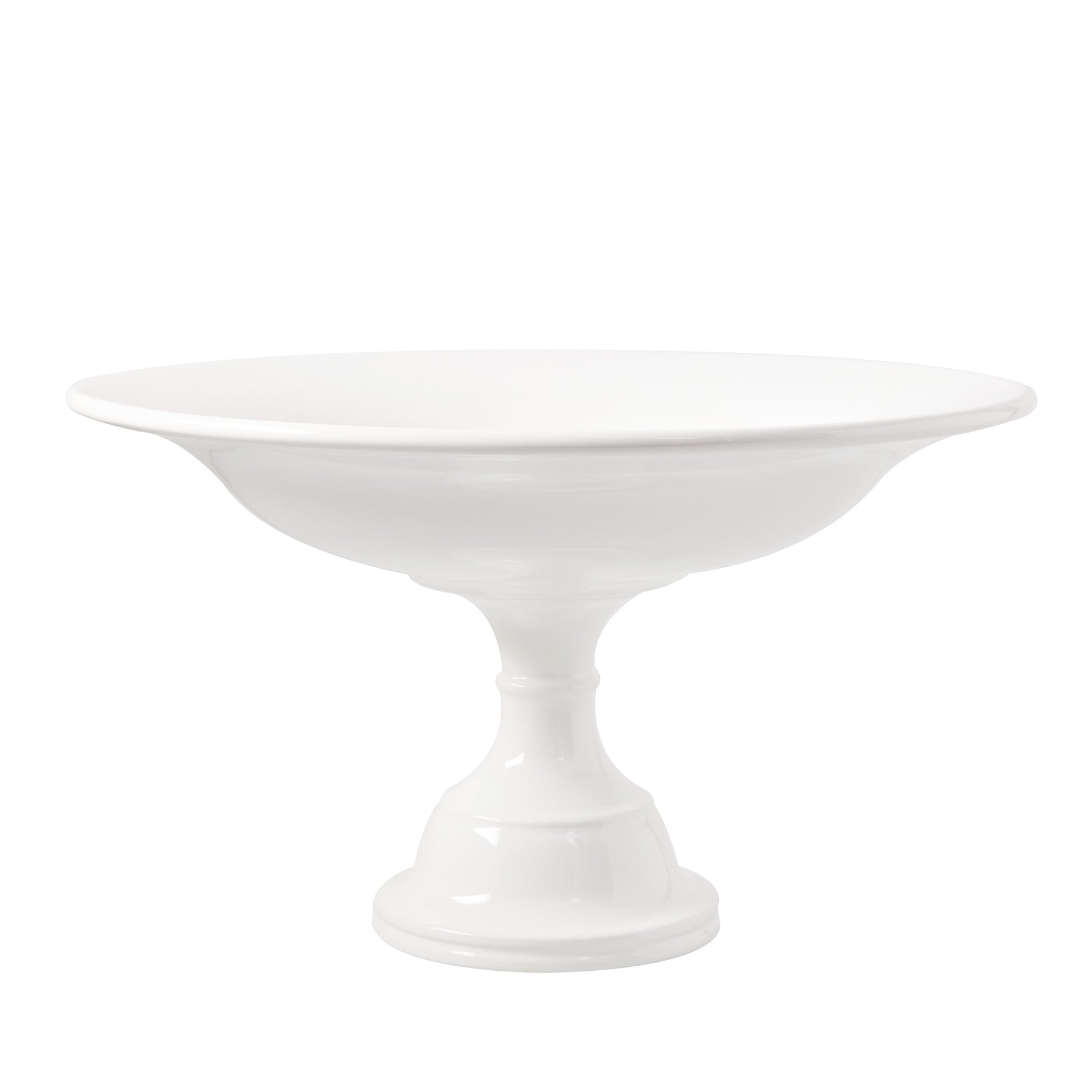 HG Original Pedestal Serve Bowl, creamy white ceramic, 15" Dia x 9" H, classic European design.