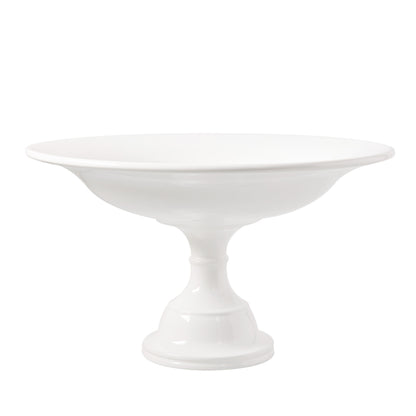 HG Original Pedestal Serve Bowl, creamy white ceramic, 15" Dia x 9" H, classic European design.