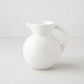 HG Original small round ceramic pitcher in creamy white glaze.