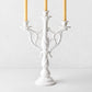 Orvieto White Ceramic Candelabra