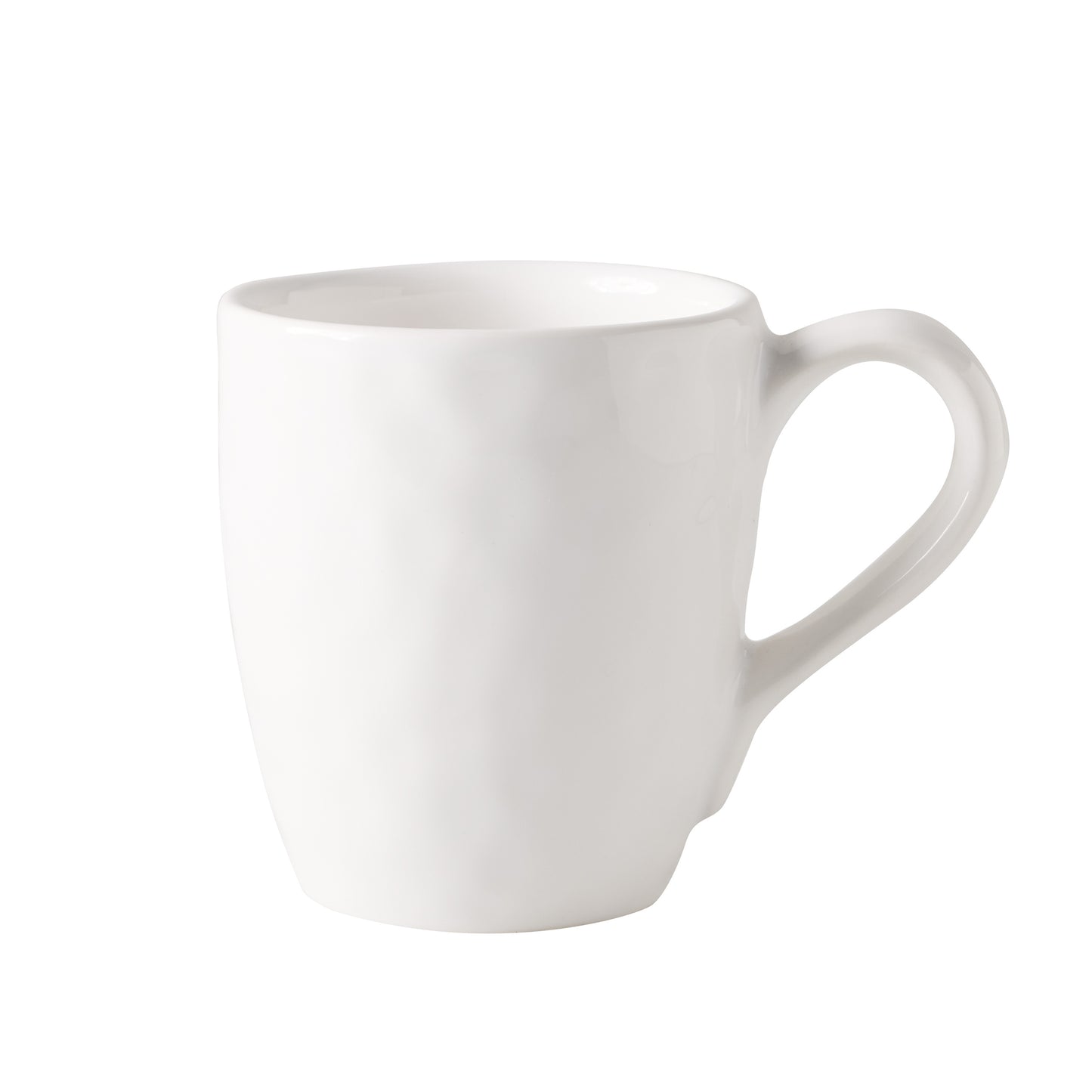 Pebble White Ceramic Mug, 10.14oz, with subtle textures and creamy white glaze.